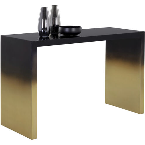Monaro 52 X 20 inch Black / Antique Brass Console Table